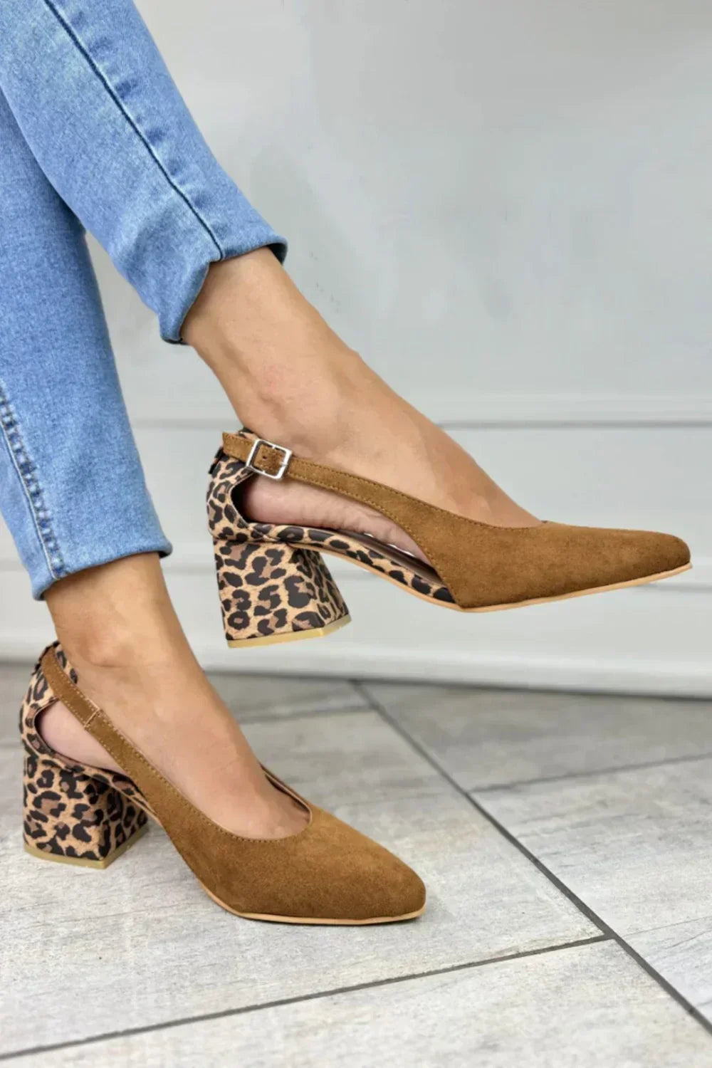 Cami | Leopard Print Heel Slingbacks