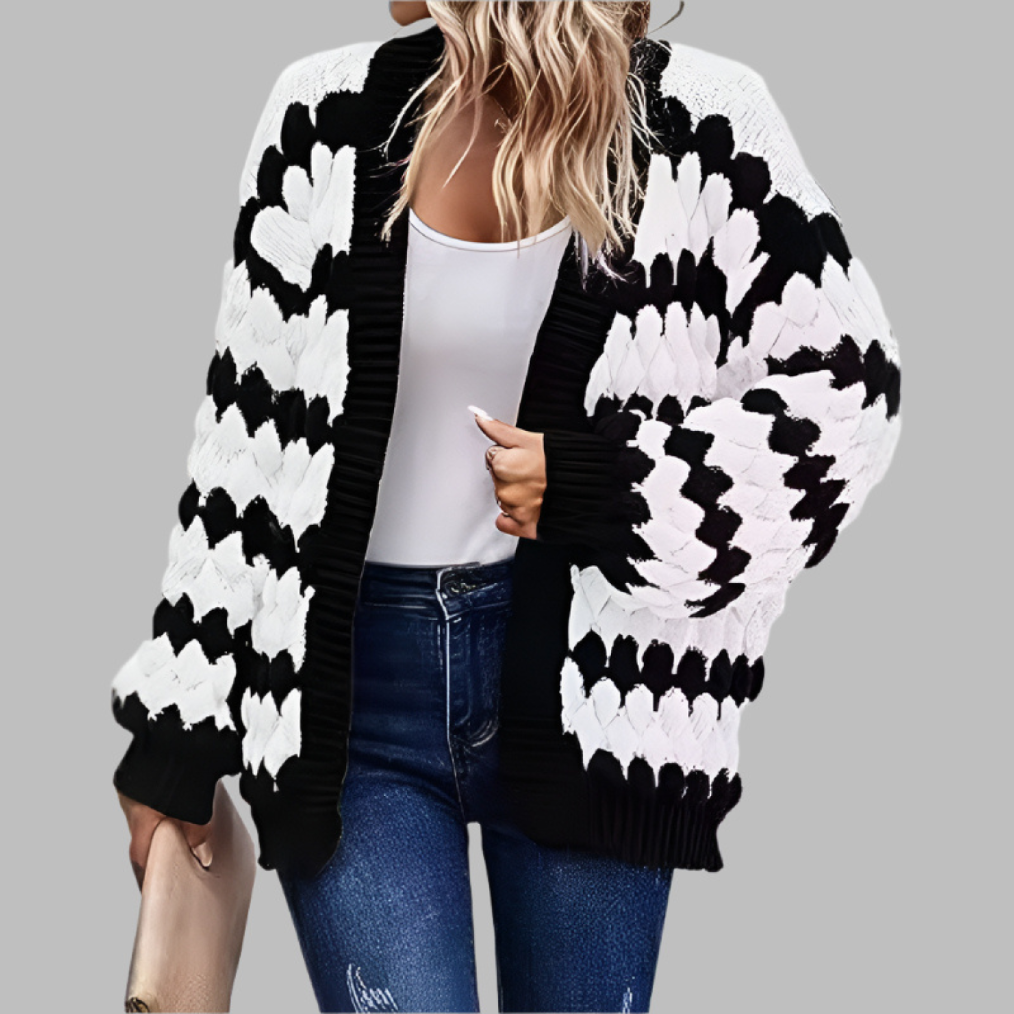 SALVACION™ – Casual Long Sleeve Drop Shoulder Cardigan