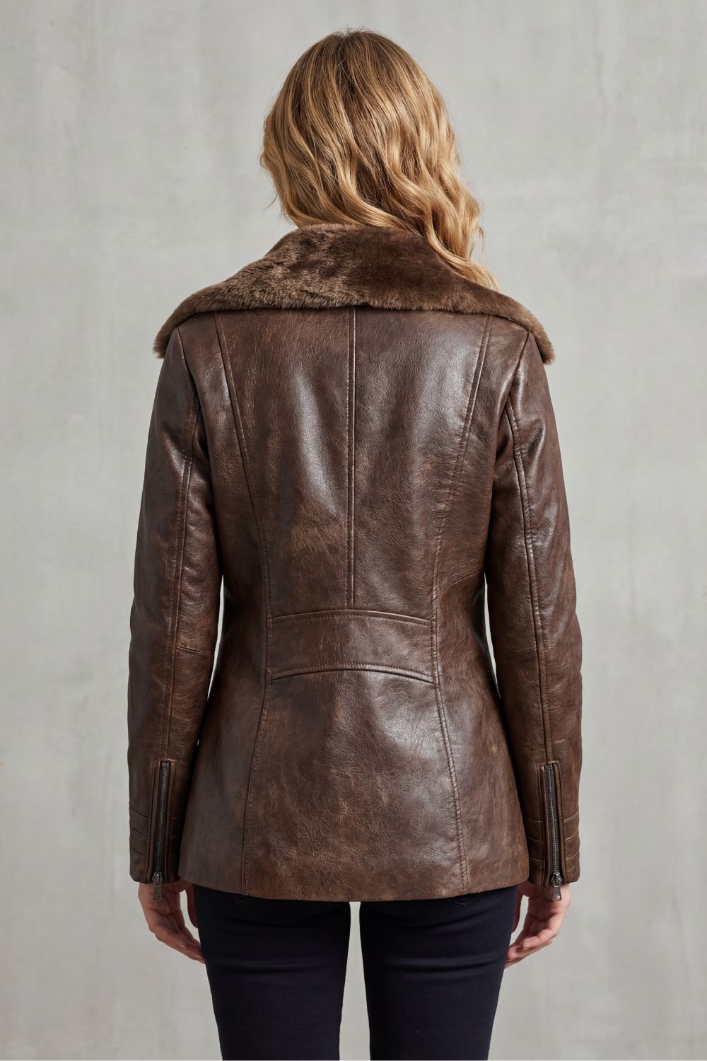 Ravella – Shearling-lined elegance – Leather jacket