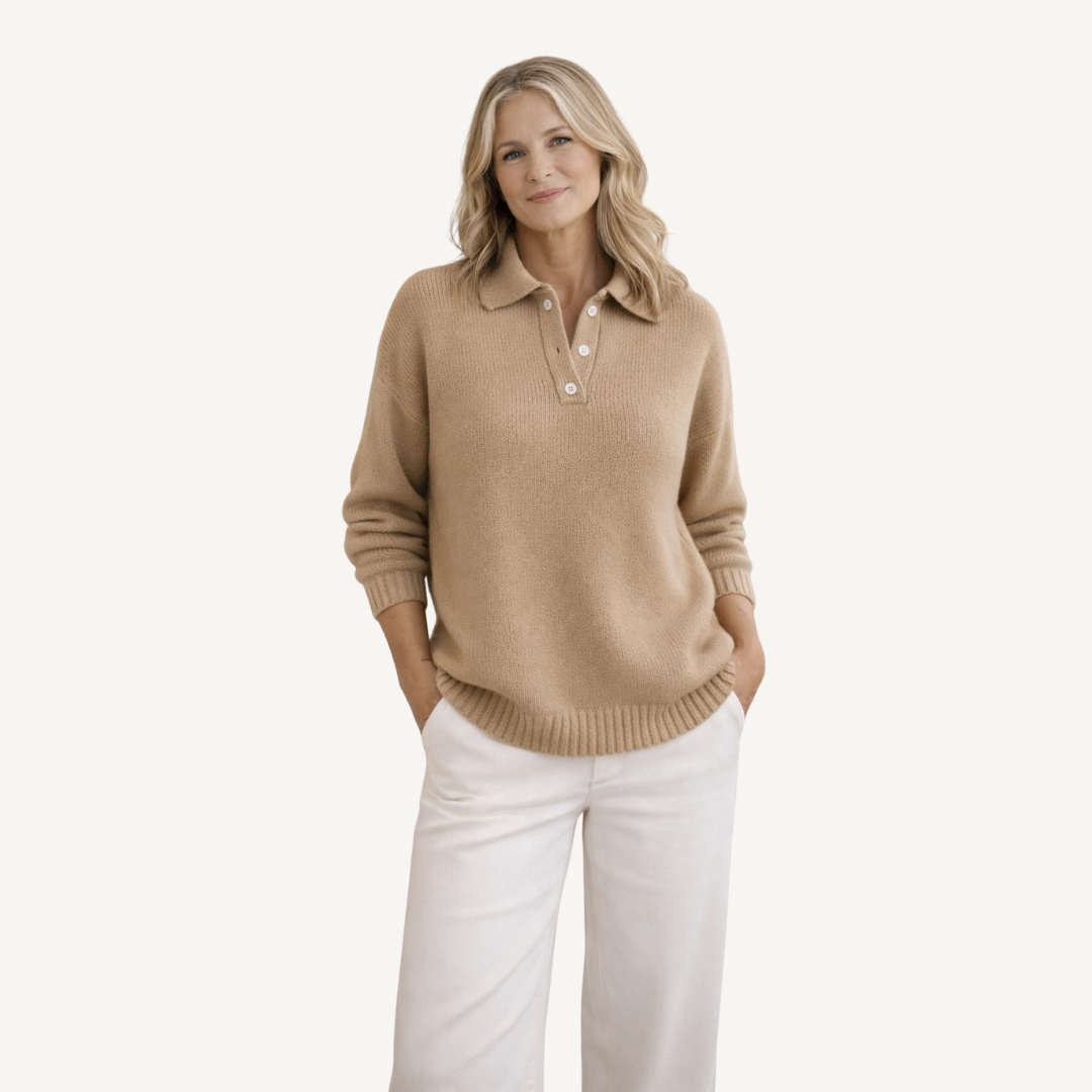 Healen – Knitted Polo Sweater