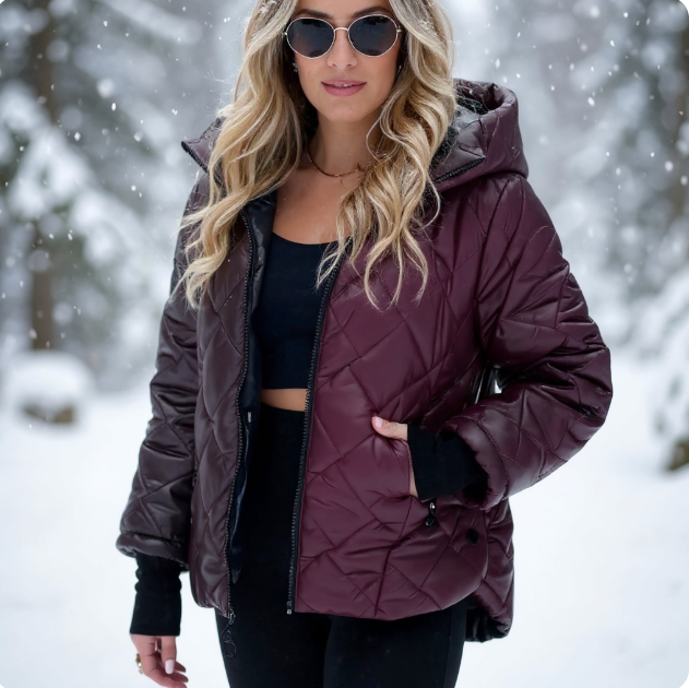 Romelie™ | Refined Quilted Hooded Coat